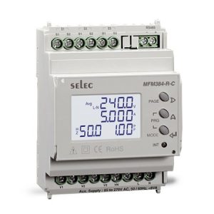 Đồng hồ đo điện đa năng Selec MFM384-R-C (gắn thanh ray)