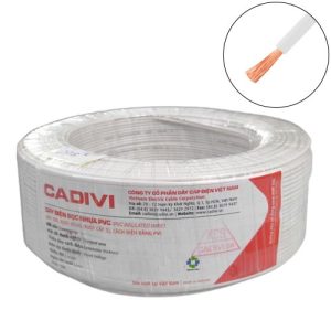 Dây điện đơn mềm Cadivi VCm-1 mm2 (Trắng) - 300/500V