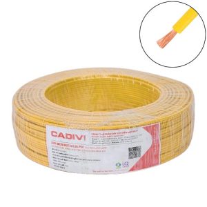 Dây điện đơn mềm Cadivi VCm-4 mm2 (Vàng) - 450/750V